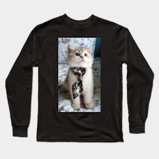 the ribbon cute cats Long Sleeve T-Shirt